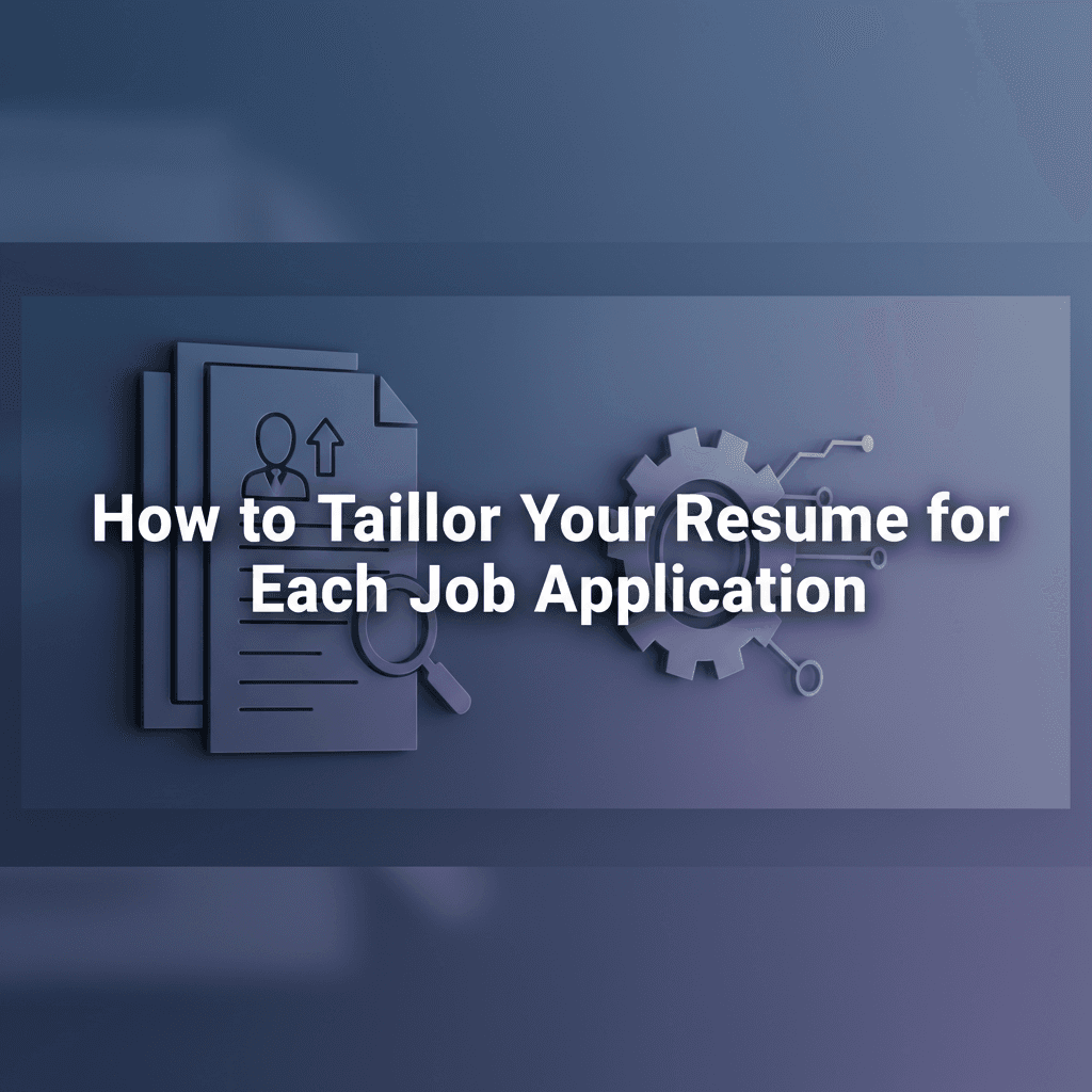 Professional blog header illustration for How to Tailor Your Resume for Each Job Application