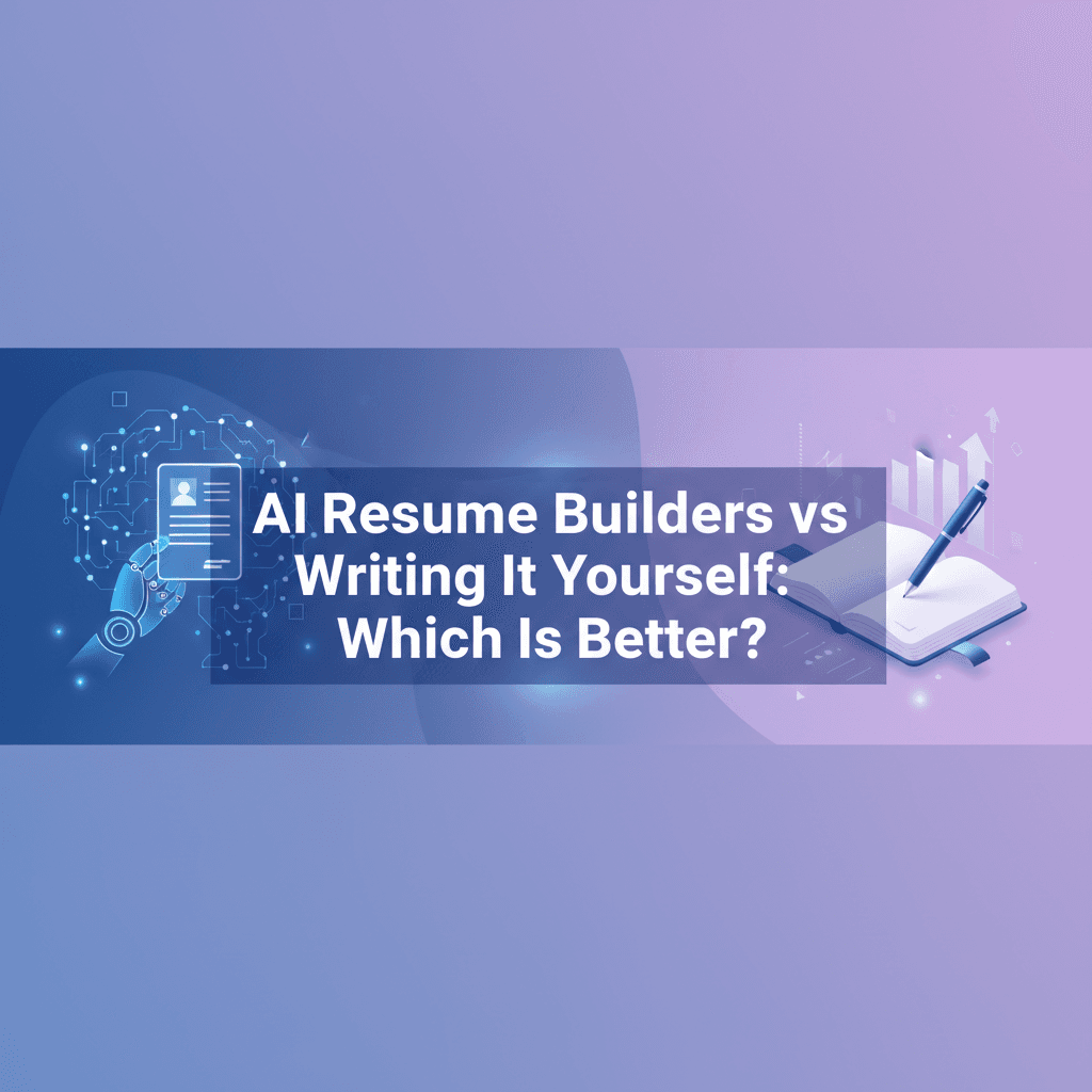 Professional blog header illustration for AI Resume Builders vs Writing It Yourself: Which Is Better?