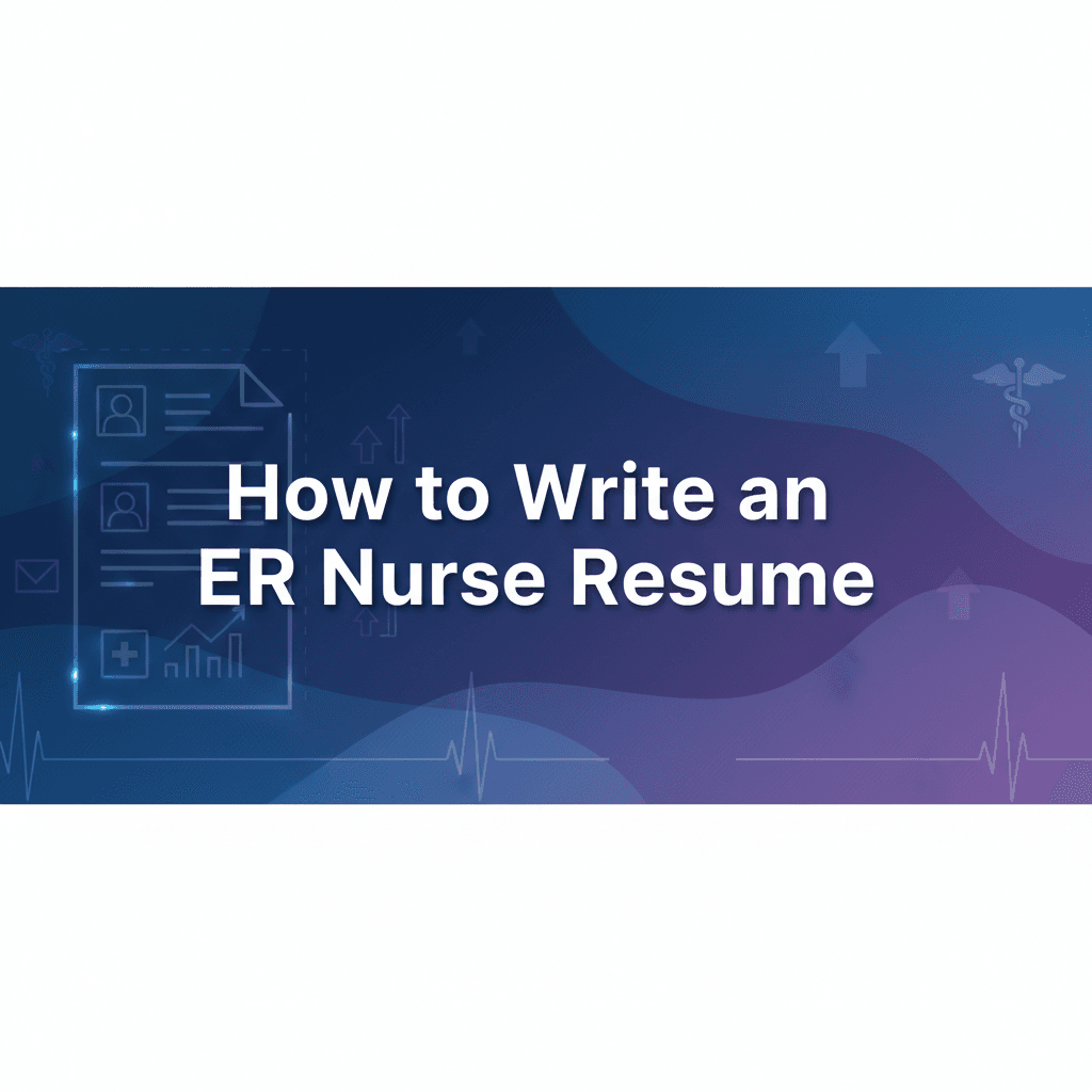 Professional blog header illustration for How to Write an ER Nurse Resume