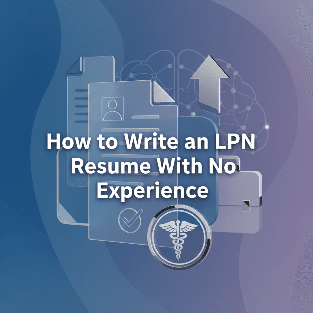 Professional blog header illustration for How to Write an LPN Resume With No Experience