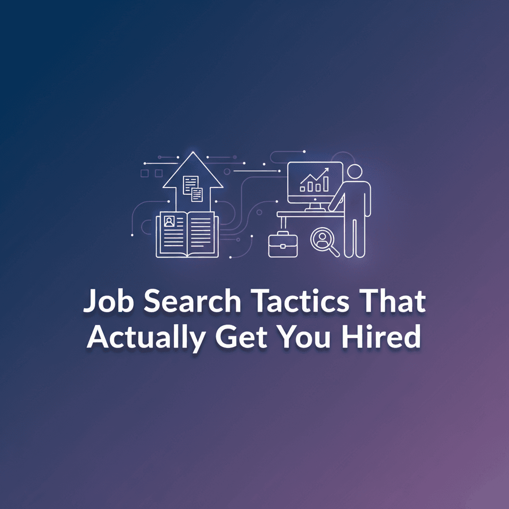 Professional blog header illustration for Job Search Tactics That Actually Get You Hired