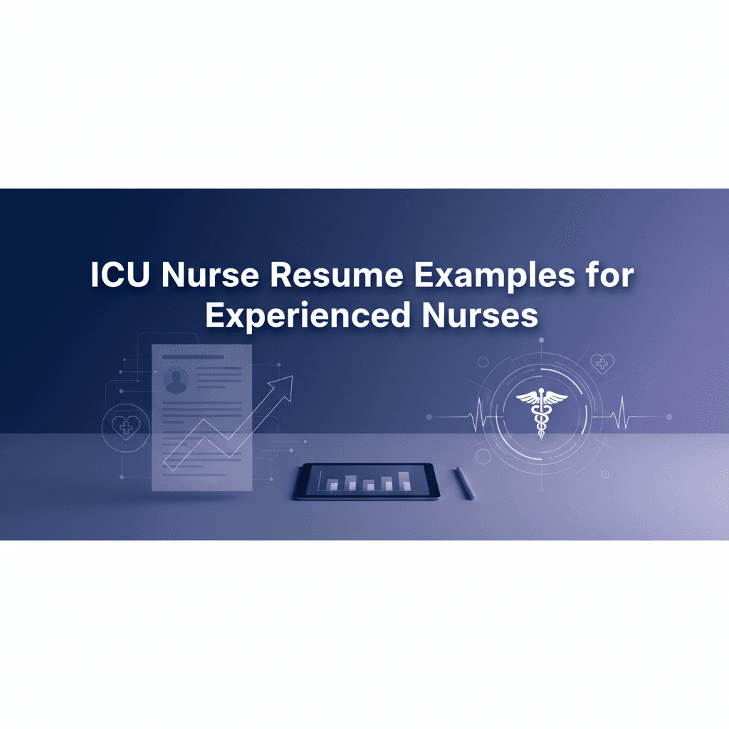 Professional blog header illustration for ICU Nurse Resume Examples for Experienced Nurses