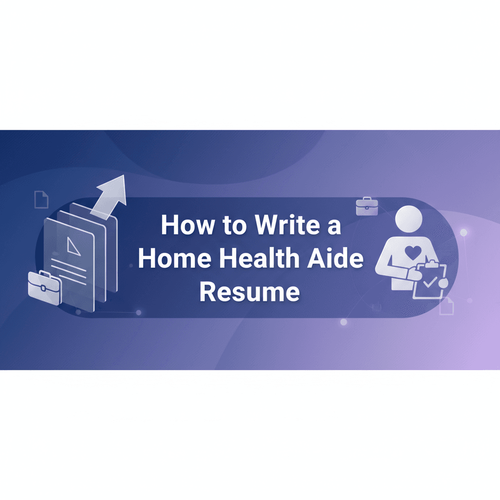 Professional blog header illustration for How to Write a Home Health Aide Resume
