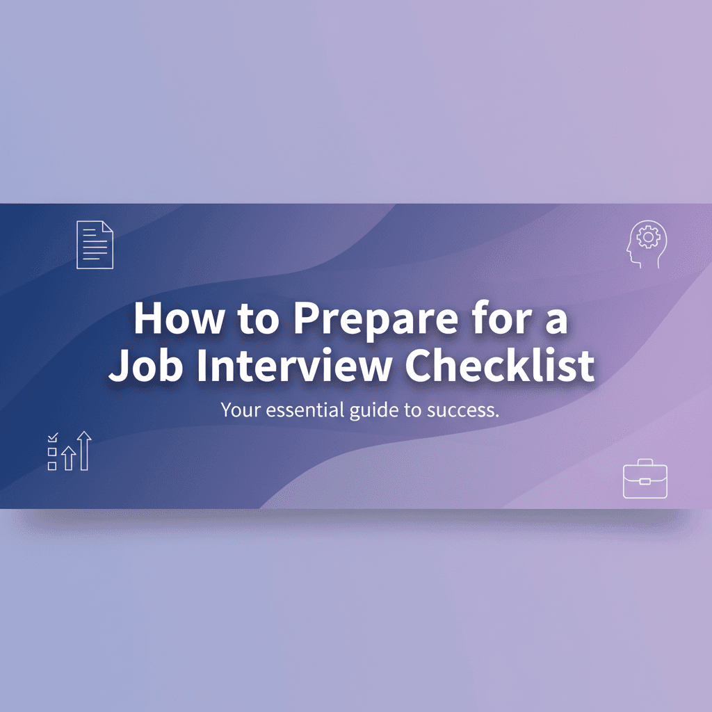 Professional blog header illustration for How to Prepare for a Job Interview Checklist