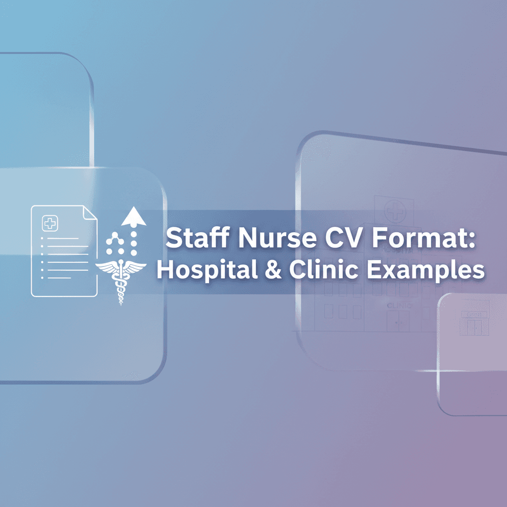 Professional blog header illustration for Staff Nurse CV Format: Hospital & Clinic Examples