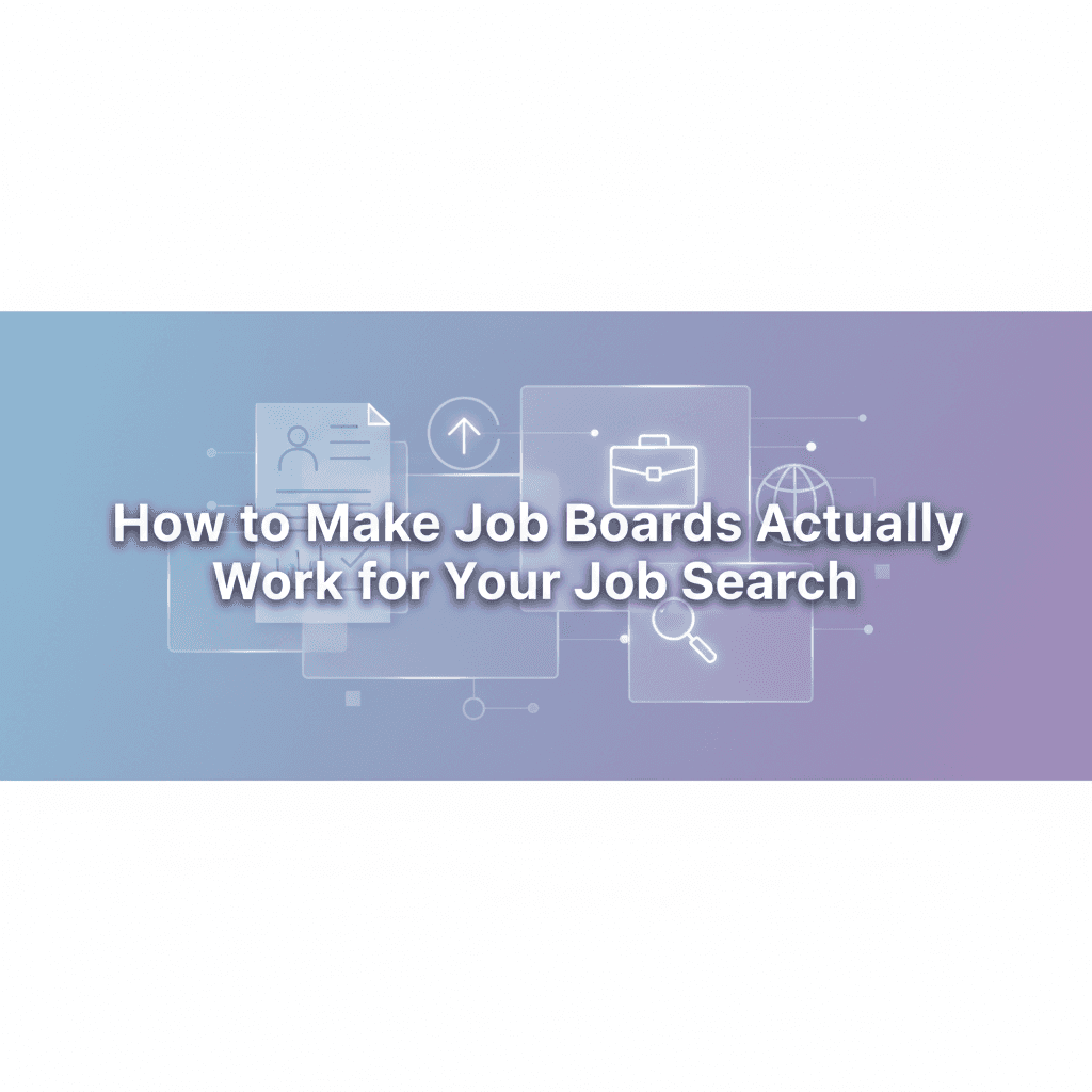 Professional blog header illustration for How to Make Job Boards Actually Work for Your Job Search