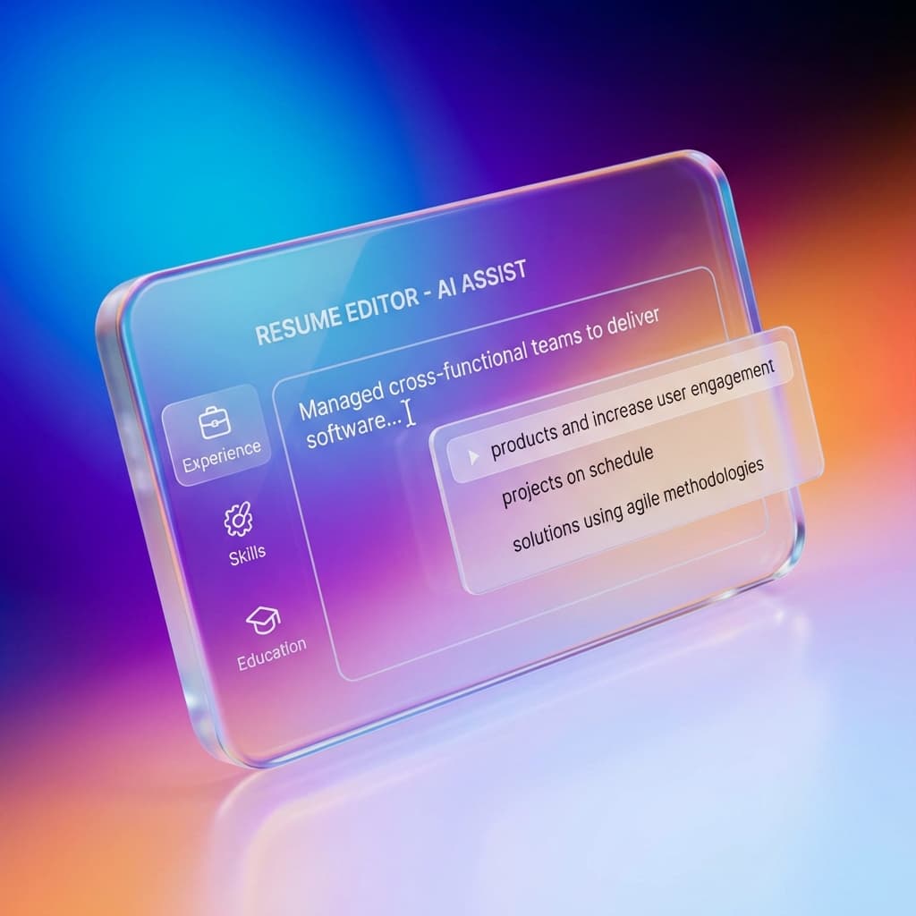 AI Resume Writer Interface